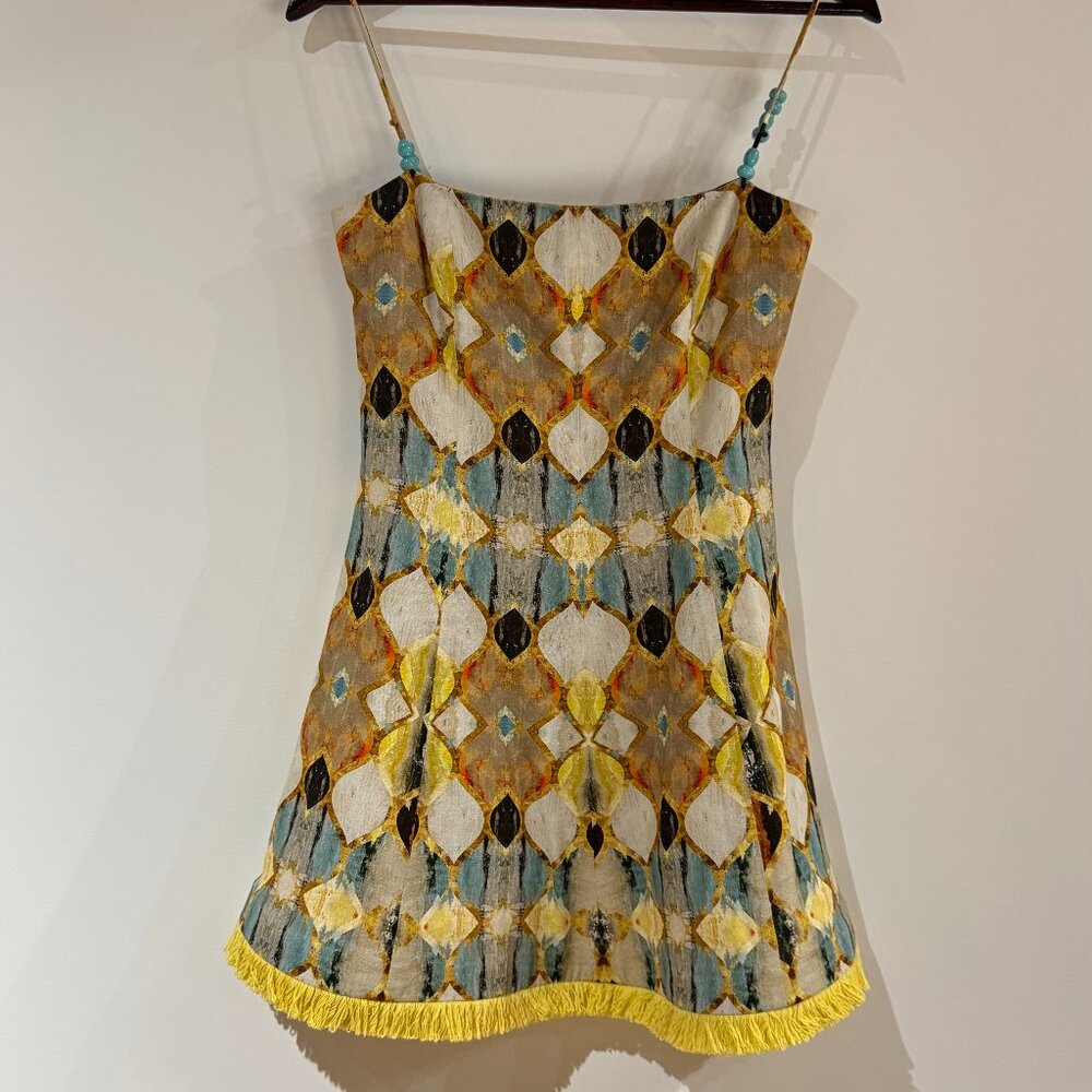 Alexis Mini Dress with Ruffle and Bead detail